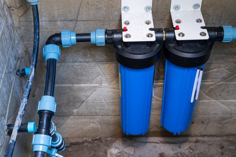 Water Softener System in a Basement